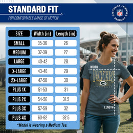 Green Bay Packers NFL Womens Overtime Blueprint Tag-Less T-Shirt - Green