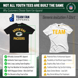 Green Bay Packers NFL Youth Gameday Football T-Shirt - Black