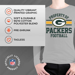 Green Bay Packers NFL Youth Property Of Crew Sweatshirt - Sport Gray