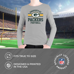 Green Bay Packers NFL Youth Property Of Crew Sweatshirt - Sport Gray