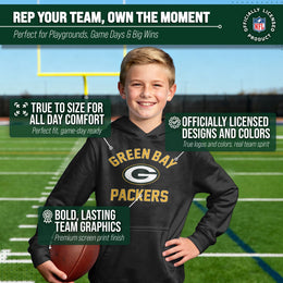 Green Bay Packers NFL Youth Gameday Hooded Sweatshirt - Black