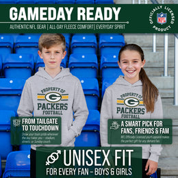 Green Bay Packers NFL Youth Property Of Hooded Sweatshirt - Sport Gray