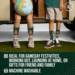 Green Bay Packers NFL Youth Roster Player Crew Socks - Green