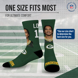 Green Bay Packers NFL Youth Roster Player Crew Socks - Green