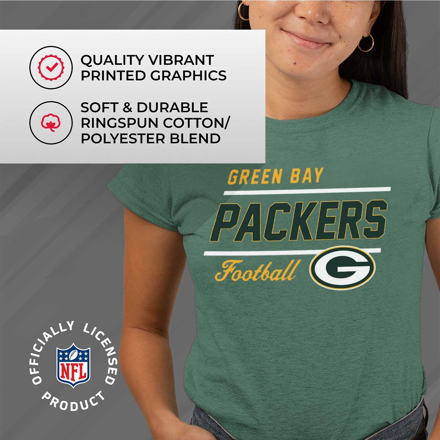 Green Bay Packers NFL Gameday Women's Relaxed Fit T-shirt - Team Color