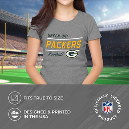 Green Bay Packers NFL Gameday Women's Relaxed Fit T-shirt - Sport Gray
