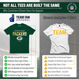 Green Bay Packers Adult NFL Diagonal Fade Color Block T-Shirt - Forest Green