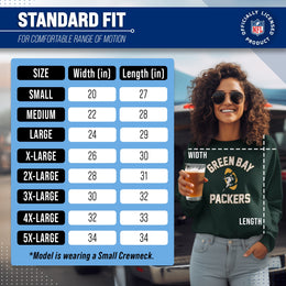 Green Bay Packers NFL Adult Unisex Retro Gameday Ultra Soft Fleece Crewneck Sweatshirt - Forest Green