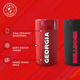 Georgia Bulldogs College and University 2-Pack Shot Glasses - Team Color