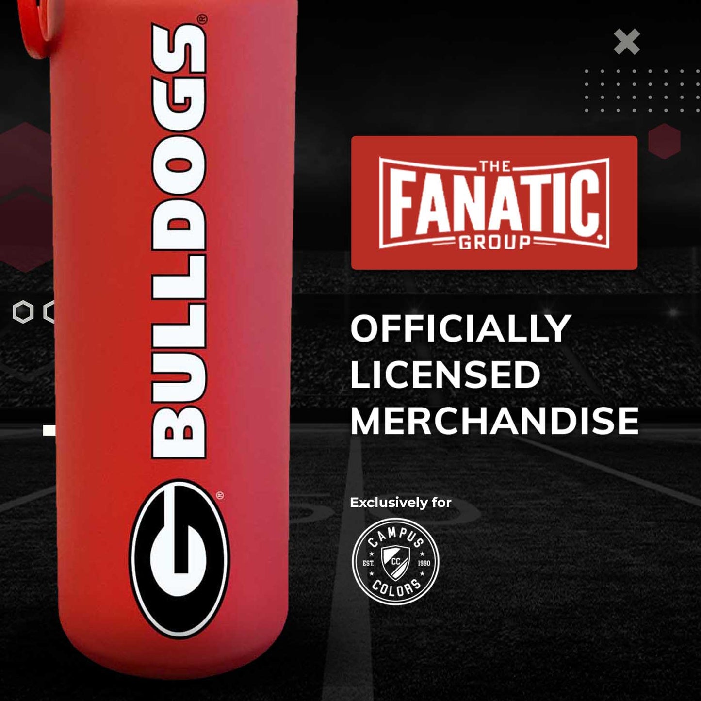 Georgia Bulldogs NCAA Stainless Steel Water Bottle - Red