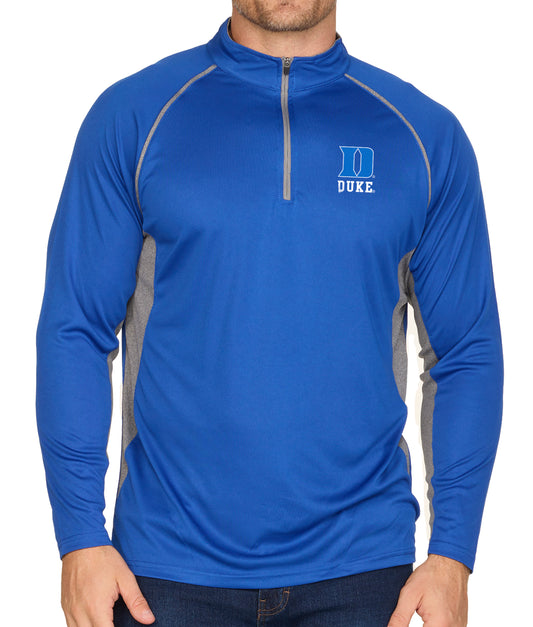 Duke Blue Devils Mens NCAA Campus Classic Long Sleeve 1/4 Zip Windshirt - Royal