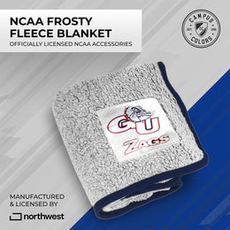 Gonzaga Bulldogs NCAA Silk Sherpa College Throw Blanket - Navy