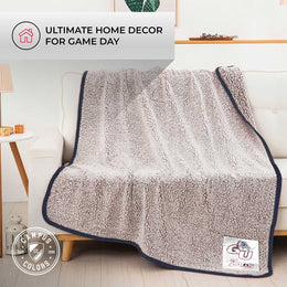 Gonzaga Bulldogs NCAA Silk Sherpa College Throw Blanket - Navy