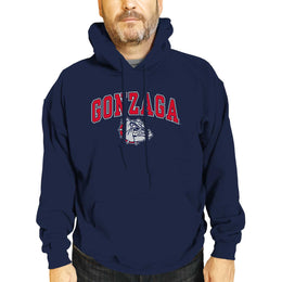 Gonzaga Bulldogs Campus Colors Adult Arch & Logo Soft Style Gameday Hooded Sweatshirt  - Navy