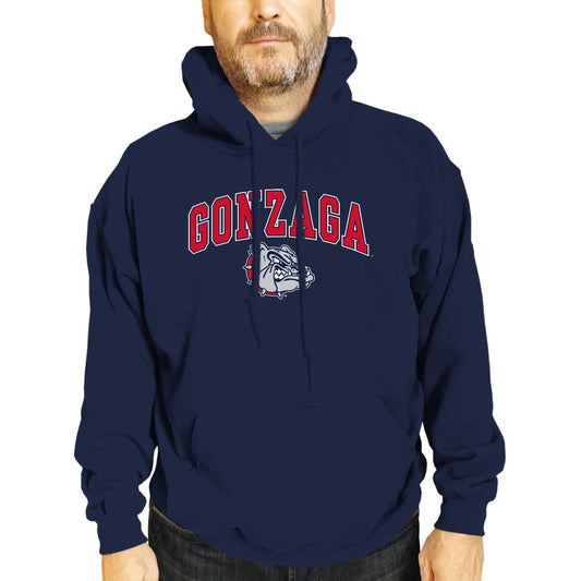 Gonzaga Bulldogs Campus Colors Adult Arch & Logo Soft Style Gameday Hooded Sweatshirt  - Navy