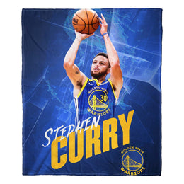 Golden State Warriors Northwest NBA Hi-Def Stephen Curry Silk Blanket - Blue