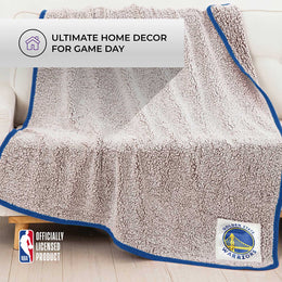 Golden State Warriors NBA Silk Touch Sherpa Throw Blanket - Blue