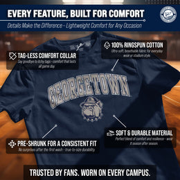 Georgetown Hoyas NCAA Adult Gameday Cotton T-Shirt - Navy