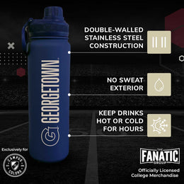 Georgetown Hoyas NCAA Stainless Steel Water Bottle - Navy