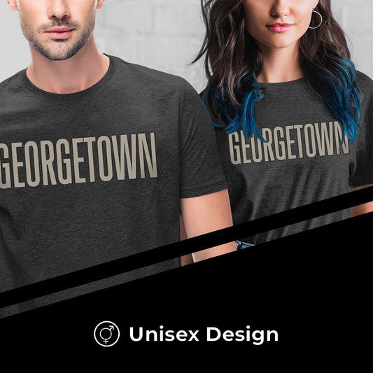 Georgetown Hoyas Campus Colors NCAA Adult Cotton Blend Charcoal Tagless T-Shirt - Charcoal
