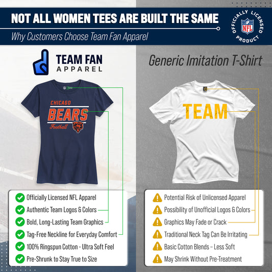 Chicago Bears NFL Gameday Women's Relaxed Fit T-shirt - Navy