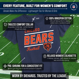 Chicago Bears NFL Gameday Women's Relaxed Fit T-shirt - Navy