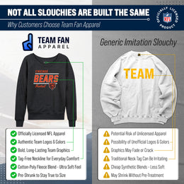 Chicago Bears NFL Womens Crew Neck Light Weight - Heather Charcoal