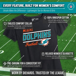 Miami Dolphins NFL Gameday Women's Relaxed Fit T-shirt - Black