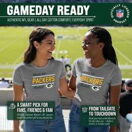 Green Bay Packers NFL Gameday Women's Relaxed Fit T-shirt - Sport Gray
