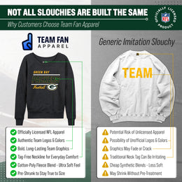 Green Bay Packers NFL Womens Crew Neck Light Weight - Charcoal