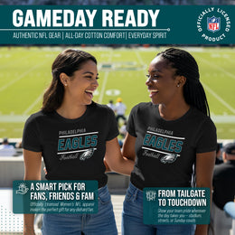 Philadelphia Eagles NFL Gameday Women's Relaxed Fit T-shirt - Black