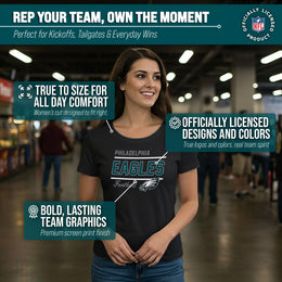 Philadelphia Eagles NFL Gameday Women's Relaxed Fit T-shirt - Black