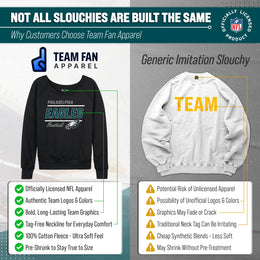 Philadelphia Eagles NFL Womens Crew Neck Light Weight - Black