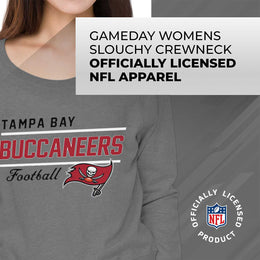 Tampa Bay Buccaneers NFL Womens Crew Neck Light Weight - Sport Gray