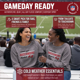 Tampa Bay Buccaneers NFL Womens Crew Neck Light Weight - Sport Gray