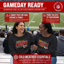Kansas City Chiefs NFL Womens Crew Neck Light Weight - Charcoal