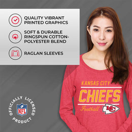 Kansas City Chiefs NFL Womens Crew Neck Light Weight - Red