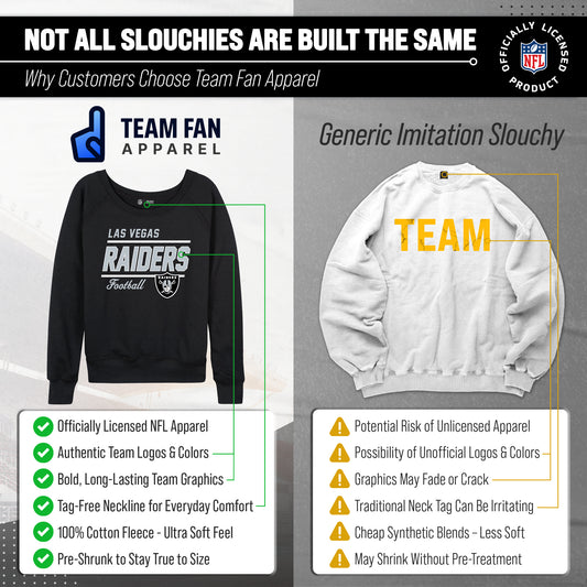 Las Vegas Raiders NFL Womens Crew Neck Light Weight - Black