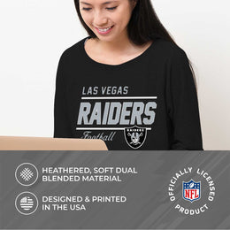 Las Vegas Raiders NFL Womens Crew Neck Light Weight - Black