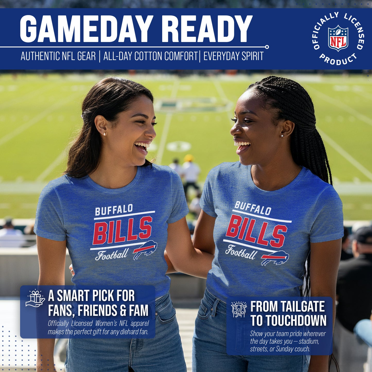 Buffalo Bills NFL Gameday Women's Relaxed Fit T-shirt - Royal