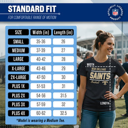 New Orleans Saints NFL Gameday Women's Relaxed Fit T-shirt - Black