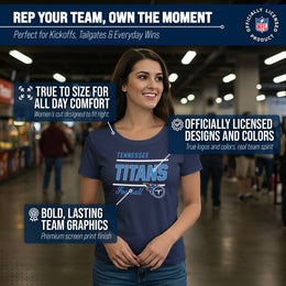 Tennessee Titans NFL Gameday Women's Relaxed Fit T-shirt - Navy