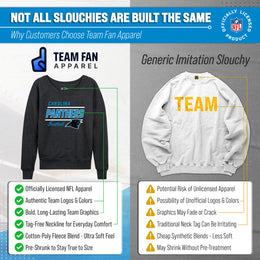 Carolina Panthers NFL Womens Crew Neck Light Weight - Charcoal