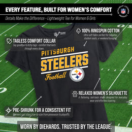 Pittsburgh Steelers NFL Gameday Women's Relaxed Fit T-shirt - Black