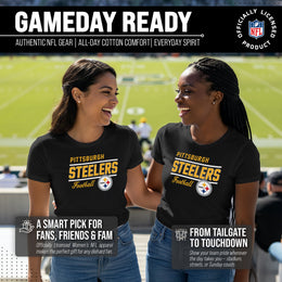 Pittsburgh Steelers NFL Gameday Women's Relaxed Fit T-shirt - Black