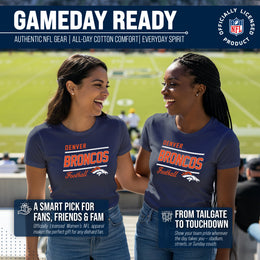 Denver Broncos NFL Gameday Women's Relaxed Fit T-shirt - Navy