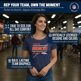 Denver Broncos NFL Gameday Women's Relaxed Fit T-shirt - Navy