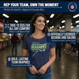 Seattle Seahawks NFL Gameday Women's Relaxed Fit T-shirt - Navy