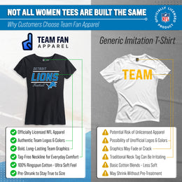 Detroit Lions NFL Gameday Women's Relaxed Fit T-shirt - Black