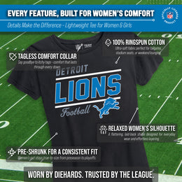 Detroit Lions NFL Gameday Women's Relaxed Fit T-shirt - Black